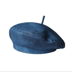 [NEW] Adjustable Beret Hat - Jeans Blue